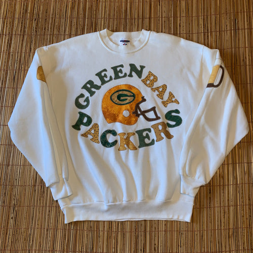 L - Vintage Homemade Style Packers Sweater