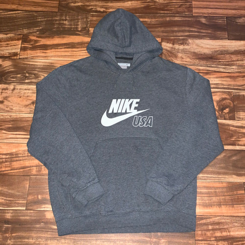 L - Vintage Nike USA Center Swoosh Spellout Hoodie