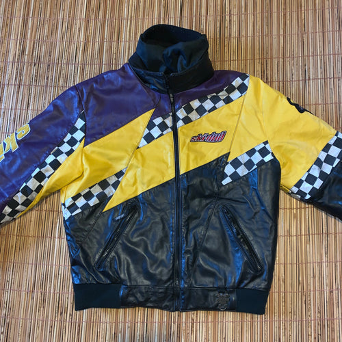 M - Vintage Ski-Doo Team Racing Leather Snowmobile Jacket