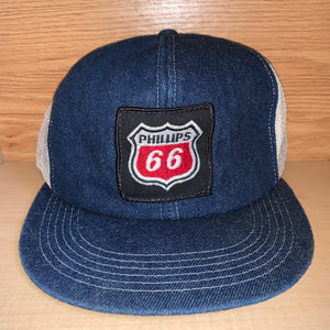 Vintage Phillips 66 Denim Trucker K Products Hat