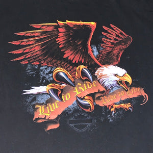 L - Harley Davidson Live To Ride Eagle Shirt
