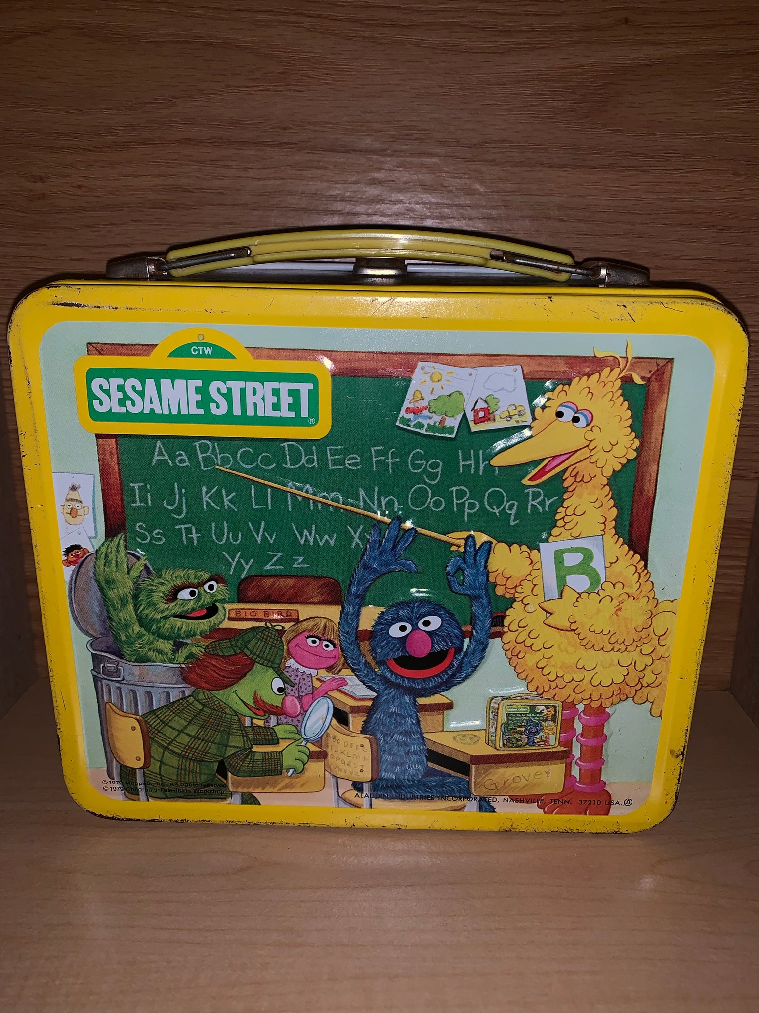 Sesame Street Big Bird Lunch Box Kit for Kids Green Bento Box